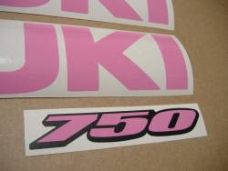 Suzuki GSXR Gixxer 750 srad soft pink logo emblems 