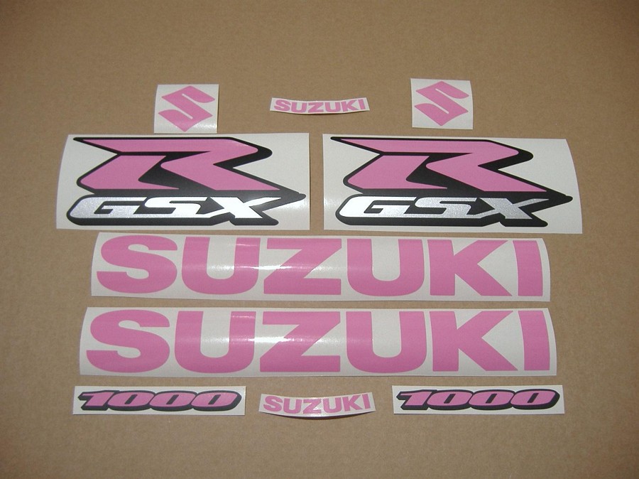 Suzuki GSXR Gixxer 1000 soft pink decals kit