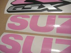 Suzuki GSXR Gixxer 1000 soft pink adhesives set