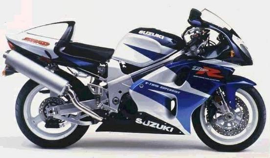 Suzuki TL1000R 1998 V-twin white/blue stickers kit