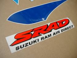 Suzuki TLR 1000 1998-1999 superbike white/blue stickers