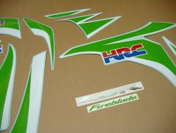 Honda CBR 1000RR lime green HRC 2011 logo graphics