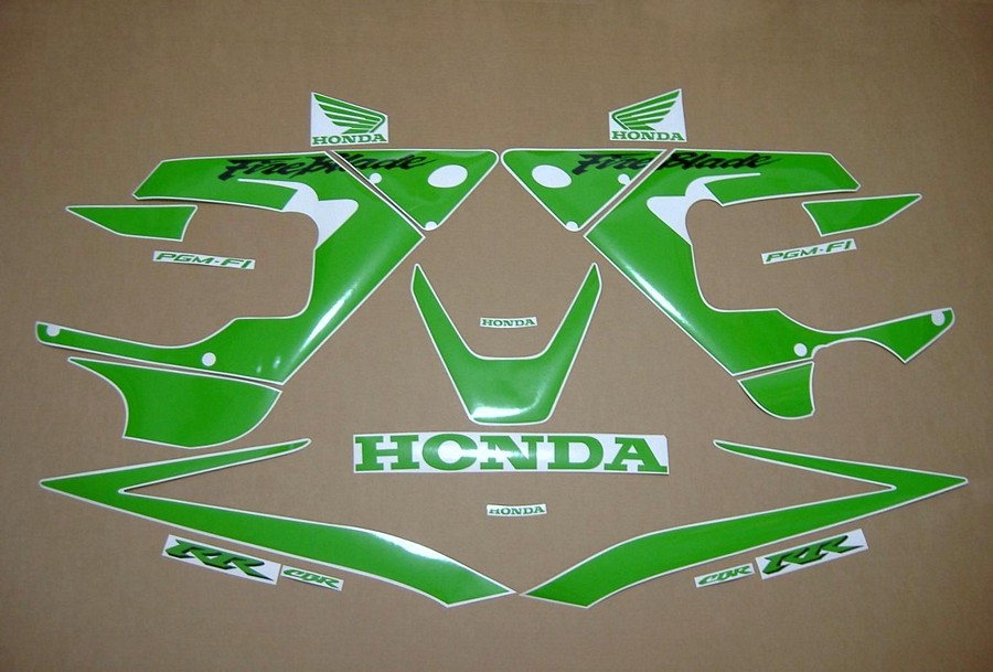 Honda CBR 929RR 2000-2001 lime green decals set