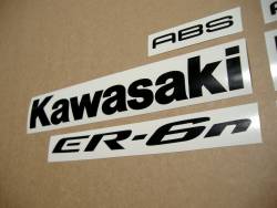 Kawasaki ER6N 650 ex-6 naked 2010 silver adhesives
