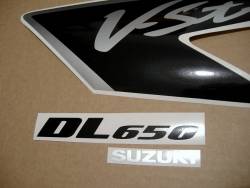 Suzuki DL650 V-Strom 2008 graphite titanium grey emblems logo