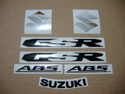 Suzuki GSR 600 ABS 2008 K8 silver gray decals kit