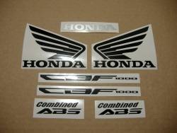 Honda CBF1000 2010-2011 white complete decals set