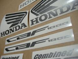 Honda CBF 1000 2010-2011 burgundy emblems logo set