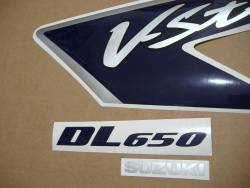 Suzuki DL650 V-Strom 2007 K7 blue logo graphics kit