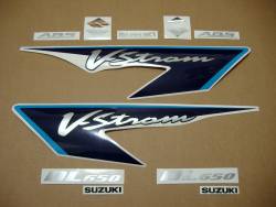 Suzuki V-Strom 650 2008 K8 blue complete decals set