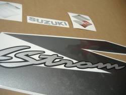 Suzuki DL 650 V-strom 2005 black replacement decals kit