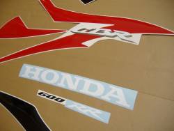 Honda 600RR 2008 red labels graphics