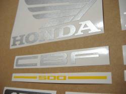 Honda CBF500a 2005 black replacement decals 