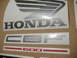 Honda CBF600 2004 pc38 silver replica stickers kit