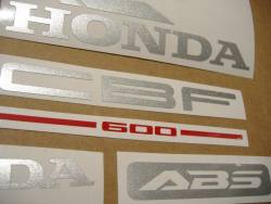 Honda CBF600 2006 medium blue replacement decals 