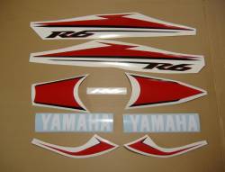 Yamaha R6 2007 2CO white adhesives set