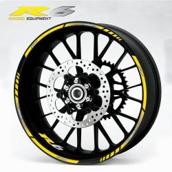 Yamaha YZF-R6 rim stickers lines in yellow