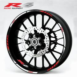 Yamaha YZF-R6 rim wheel graphics in red/white