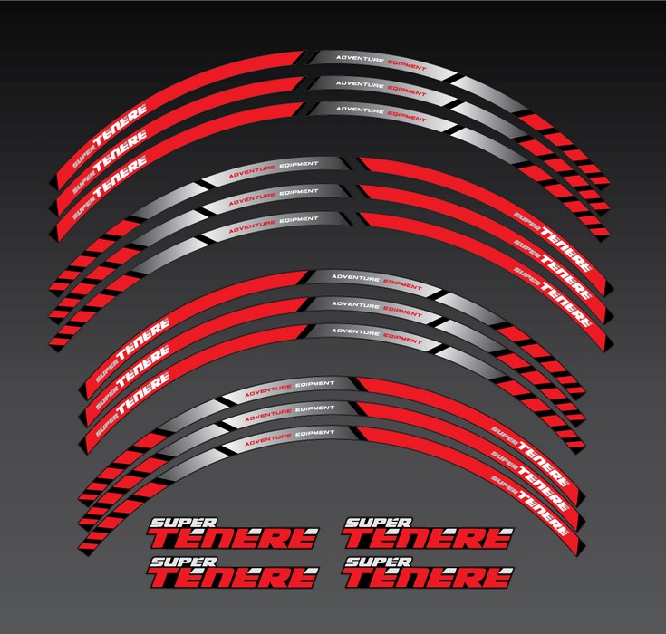 Yamaha XT1200Z/XT750Z Super Tenere red wheel stripes