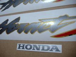 Honda Hornet 600S 2003 black reproduction emblems logo set