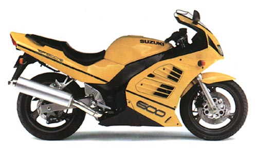 Suzuki RF 600R 1994-1995 yellow full replacement sticker set