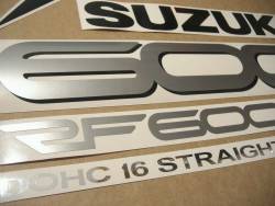 Suzuki RF600R 1996 red restoration logo emblems set