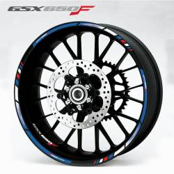 Suzuki GSX-F 650 blue wheel lines decals/graphics 