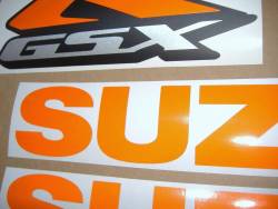 Suzuki Gixxer 750 light reflective orange stickers kit