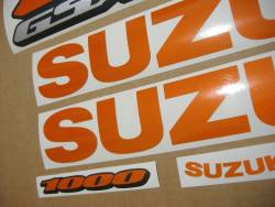Suzuki GSXR 1000 light reflective orange adhesives set    