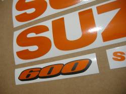 Suzuki GSX-R 600 SRAD light reflective orange decals 