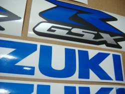 Suzuki GSXR 1000 (Gixxer) light reflective blue decals 