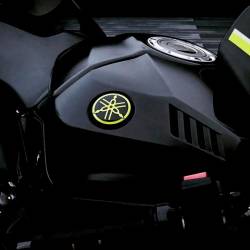 Fluorescent yellow silicone bold decals for Yamaha