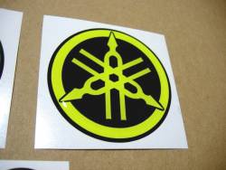 Fluorescent yellow silicone 3D tank emblems for Yamaha