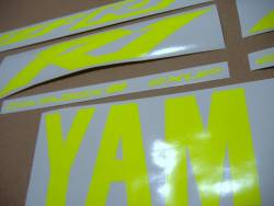 Yamaha R1 5pw rn09 neon fluo yellow logo emblems set