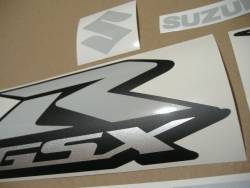 Suzuki Gixxer 1000 custom reflective white decals 