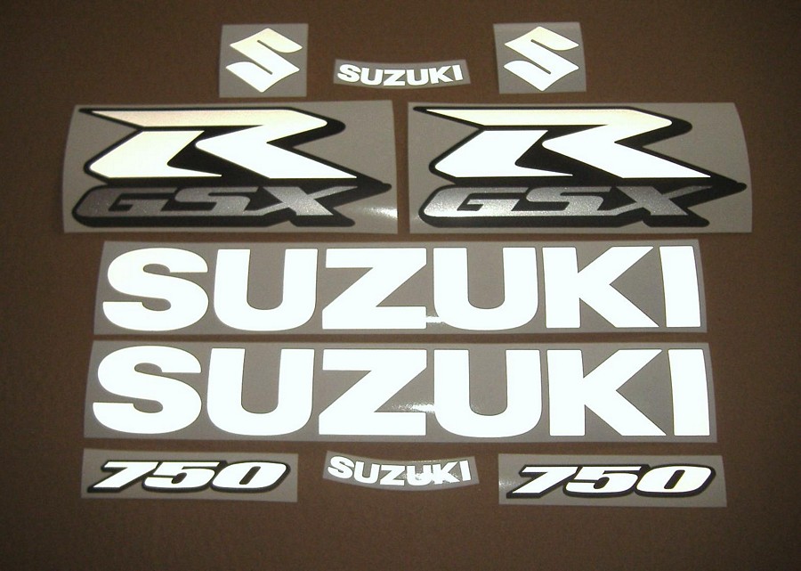 Suzuki GSXR 750 (Gixxer) light signal reflective white stickers