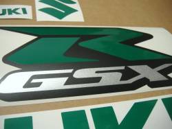 Suzuki GSXR Gixxer 600 custom signal reflective green adhesives