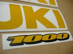 Suzuki GSXR 1000 gixxer signal reflective yellow stickers kit