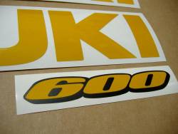 Suzuki GSX-R 600 srad signal reflective yellow decals set