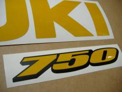 Suzuki GSXR 750 srad signal reflective yellow decals set