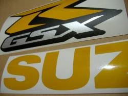 Suzuki GSX-R 750 srad light reflective yellow logo emblems 