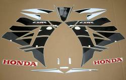 Honda CBR 600RR 2016 white/black abs decal kit 