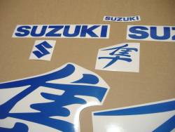 Suzuki Hayabusa 1999-2007 light reflective blue stickers