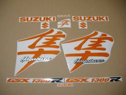 Suzuki Hayabusa k1 light reflective orange kanji stickers kit