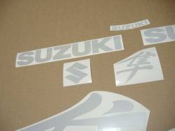 Suzuki Hayabusa mk1 light reflective white kanji adhesives
