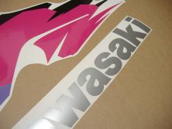 Kawasaki ZXR 750R 1995 black/pink reproduction decals set