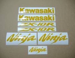 Kawasaki Ninja ZX-10R reflective yellow decal set