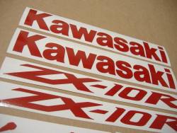 Kawasaki Ninja ZX10R reflective red adhesive emblems
