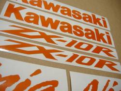 Kawasaki ZX10R Ninja orange signal reflective decals