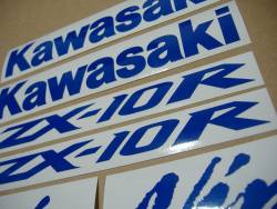 Kawasaki ZX10R Ninja blue signal reflective stickers 